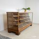 Solid Oak Haberdashery Glass Showcase with 16 Drawers – ca. 1940s