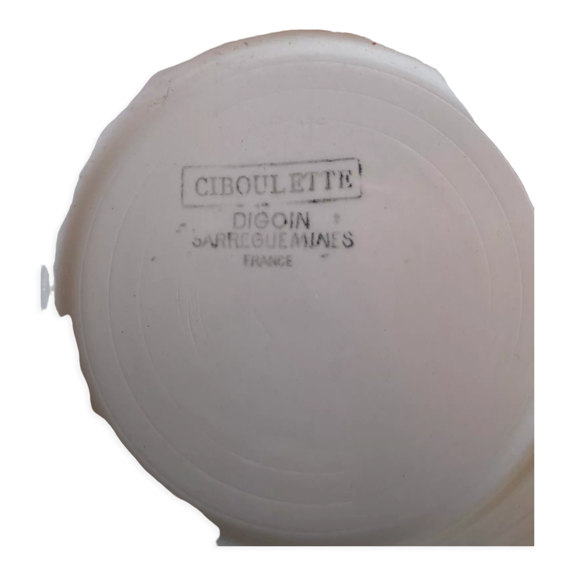 Set of 6 hollow plates old DIGOUIN model 'Chives'