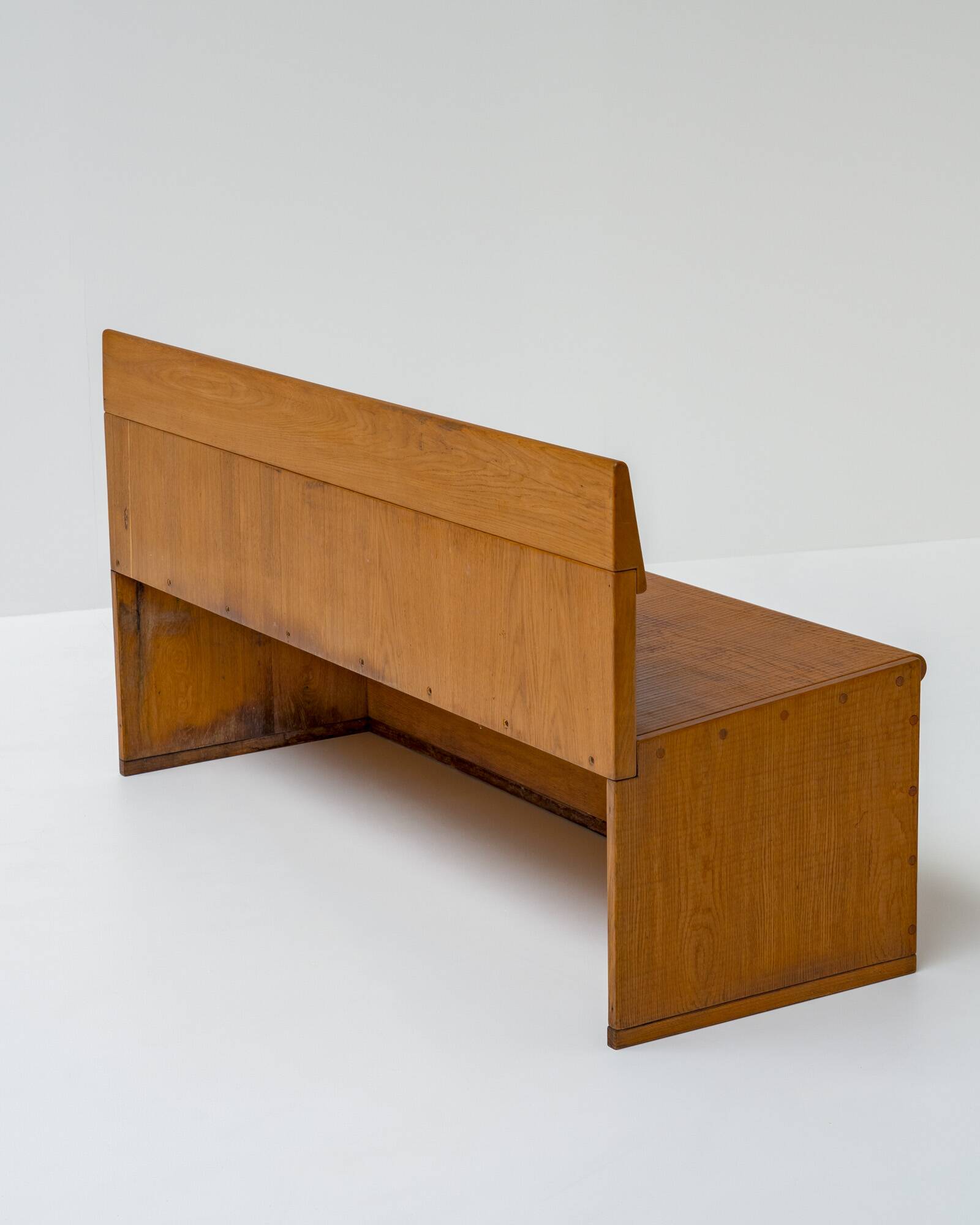 Officina Rivadossi Oak Bench, Italy 1970s