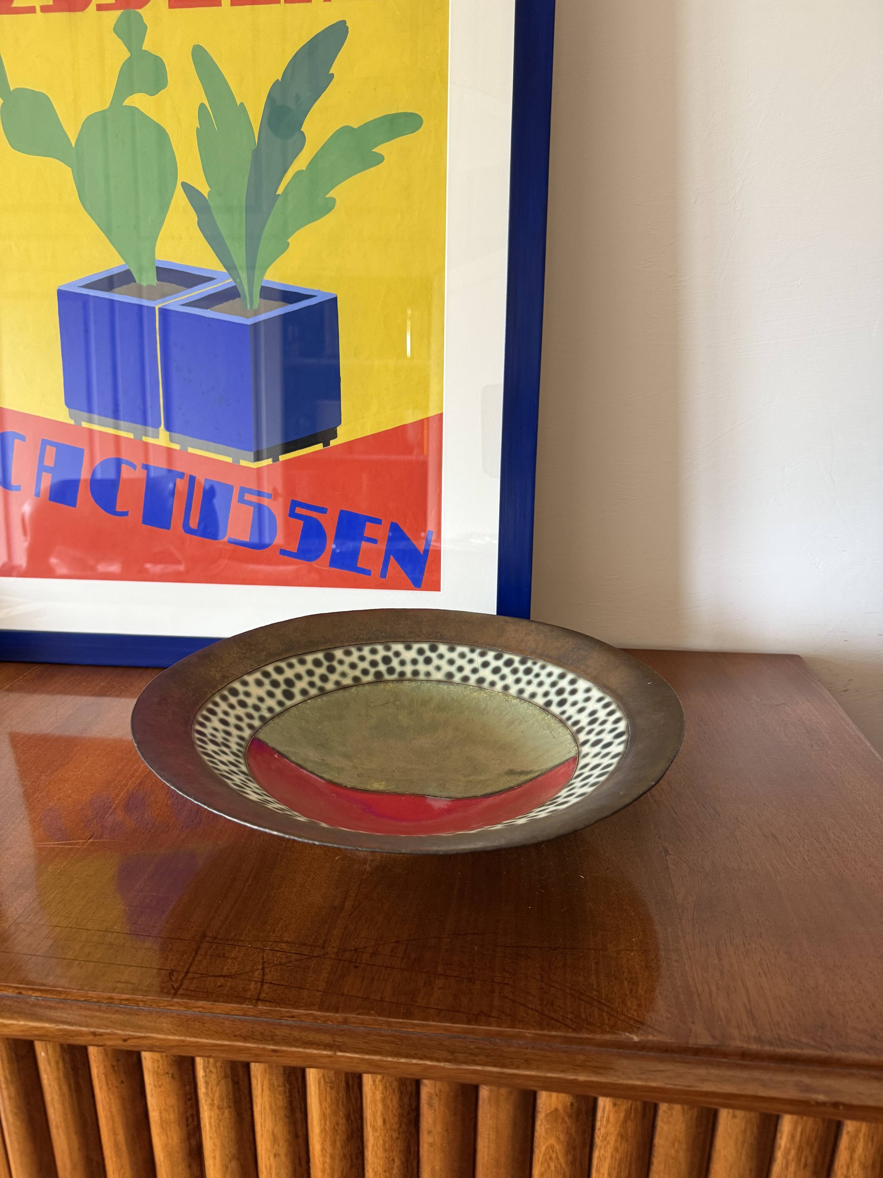 Mid-century modern ceramic bowl, France 1970s