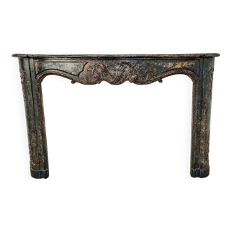 18th century carved wooden fireplace