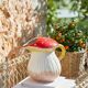 Vintage mushroom barbotine carafe