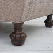 1950s, Danish artdeco armchair, furniture wool, oak wood legs.