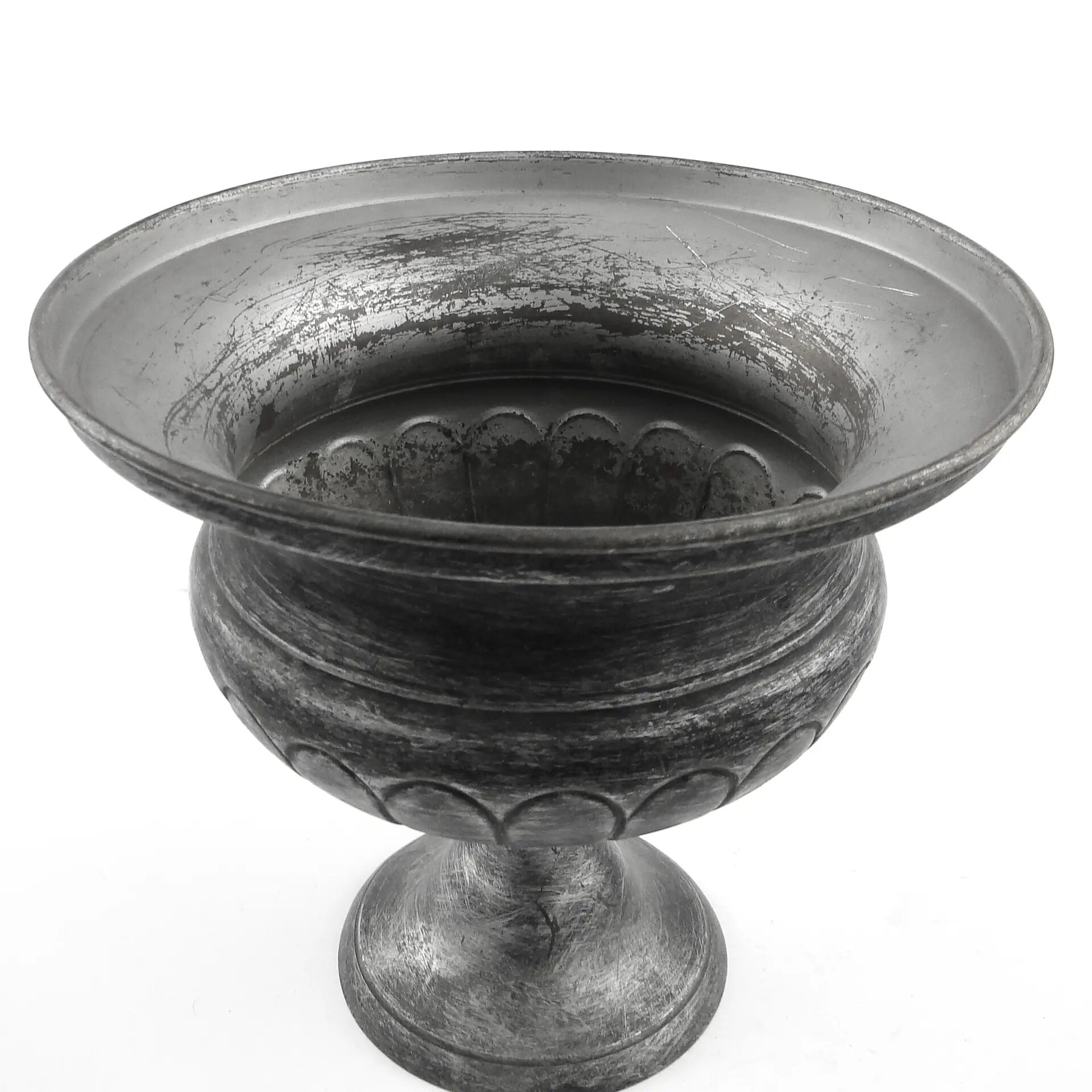 Planter, art nouveau, metal, Poland, 1950s
