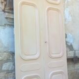 Ensemble grandes portes double  de placard ancienne moulurée