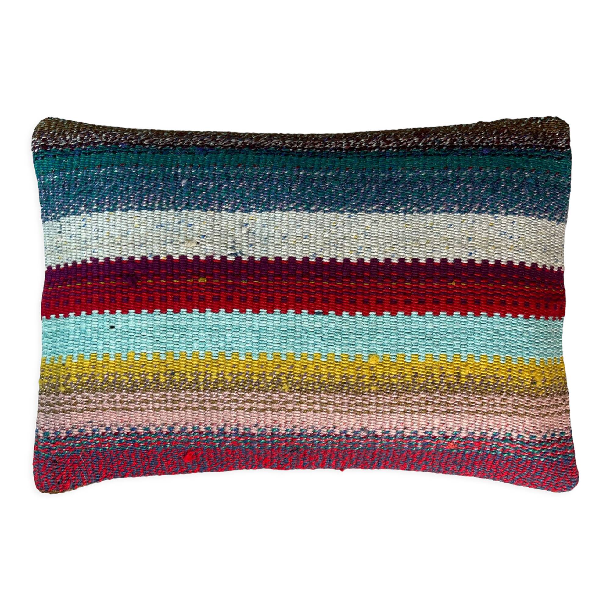 Housse de coussin vintage turque faite à la main, 30 x 50 cm