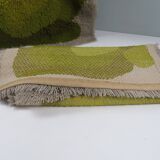 Pair of vintage Desso rugs from the 70s – moss green & beige