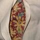 Hand-embroidered cushion cover from Kashmir, Mughal floral pattern 40 x 40 cm