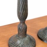 Pair of vintage bronze candlesticks