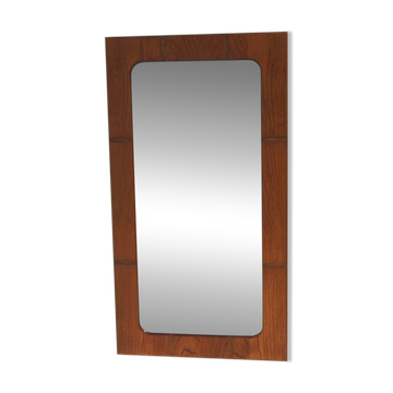 Miroir scandinave en chêne, Suède, 1960, 118cm x 64cm