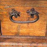 Richly carved solid oak chest from the 17th century