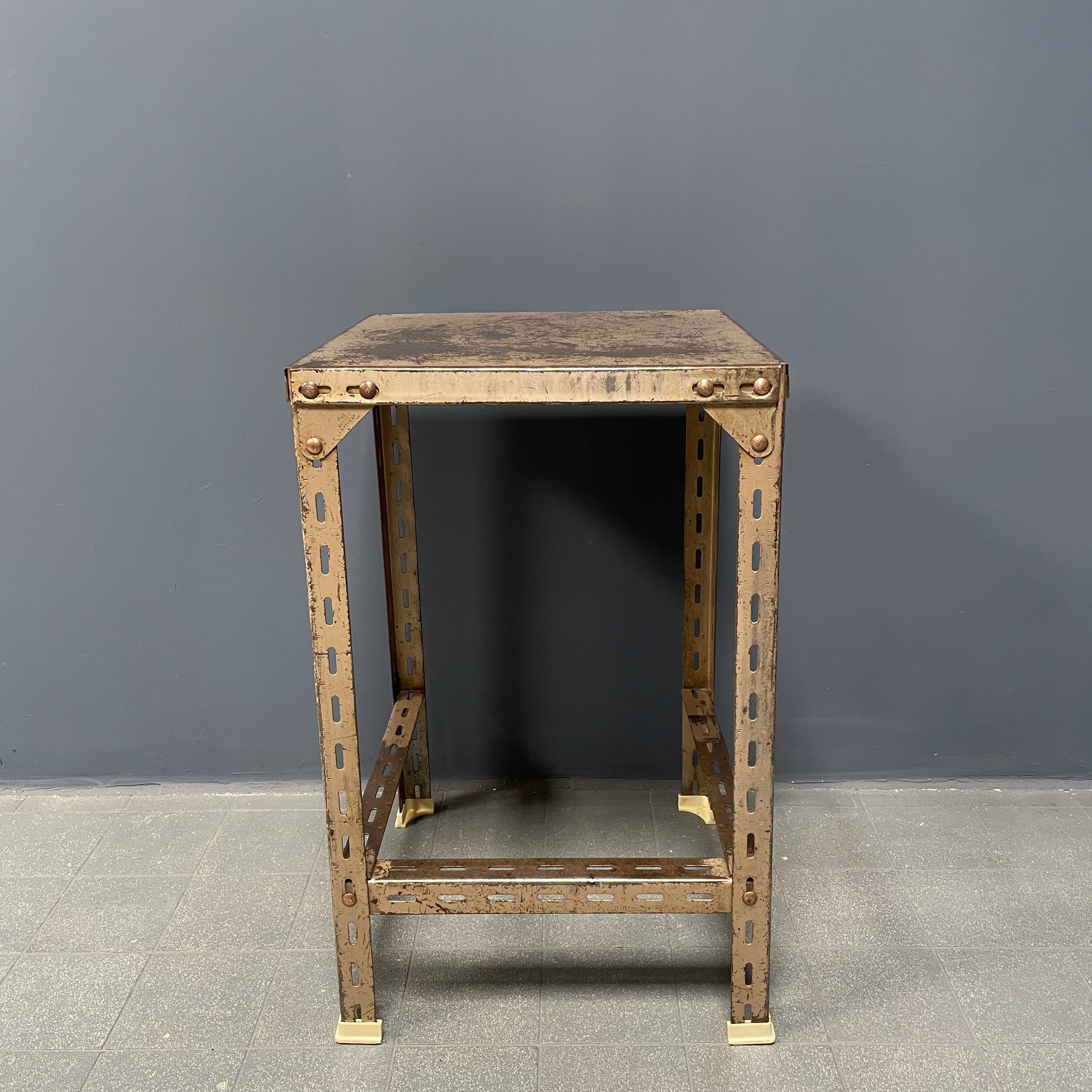 Industrial vintage iron side table