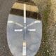VINTAGE 1970 COFFEE TABLE OVAL CHROME SMOKED GLASS BROWN