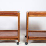 Roll Coffe Table Made In Walnut From 1960s