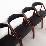 Set of four teak chairs, Danish design, 1970s, designer: Kai Kristiansen