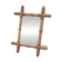 Wooden bamboo imitation mirror, antique mirror, hanging mirror, interior decor, mirror