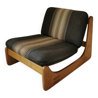 Brutalist low relax armchair