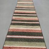 Old Turkish narrow Kilim Runner 218x47 cm shabby chic, vintage kelim