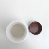 mustard pot Mobil orange