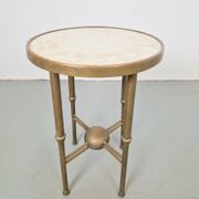 Table d'appoint ronde en cuivre Art Déco par P. Cool, 1933