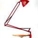 Red Vintage Task Lamp with Clamp – L.S.A. 101 – Retro Industrial Design