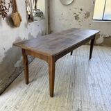 1950s oak farmhouse table with spindle legs