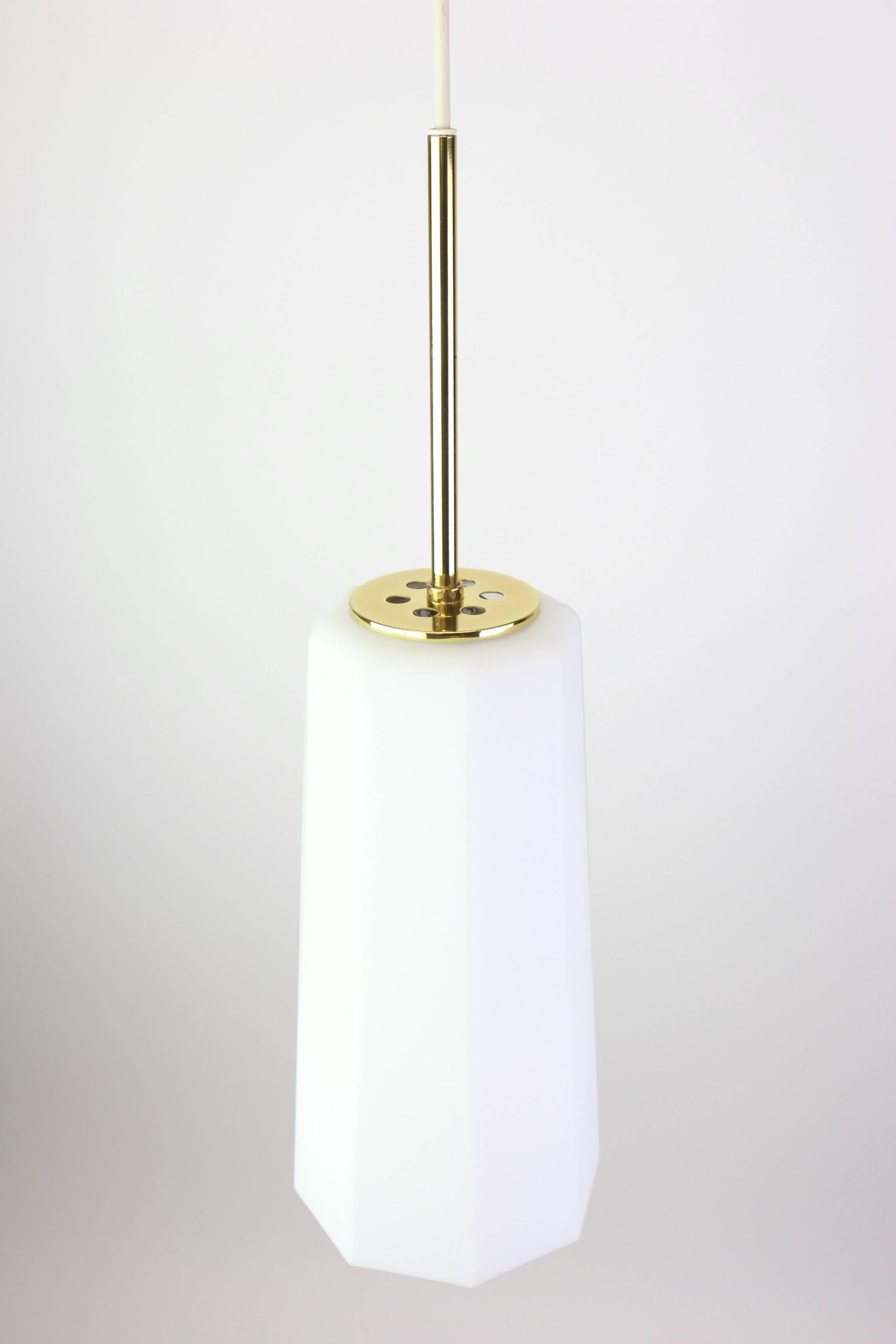 Opaline Glass Pendant by Limburg, Germany, 1970s
