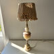 Grande lampe onyx et macramé 