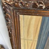 Oil on canvas inside the shawl