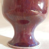 Vase balustre à col roulé sang de boeuf