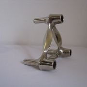 Set de bougeoirs modulaires Bmf édition argent conçus par Fritz Nagel & Ceasar Stoffi