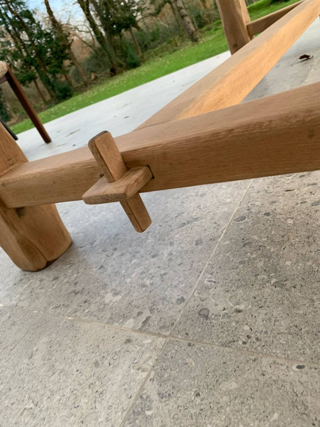 Solid oak farmhouse table