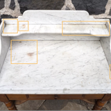 Wooden and marble toilet furniture