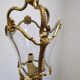 Antique lantern chandelier in bronze and domed glass