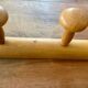Wooden coat rack with 5 hooks circa 1960