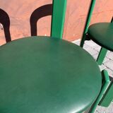 6 Bruno Rey Kush & co Green Stackable Chairs Circa 1970