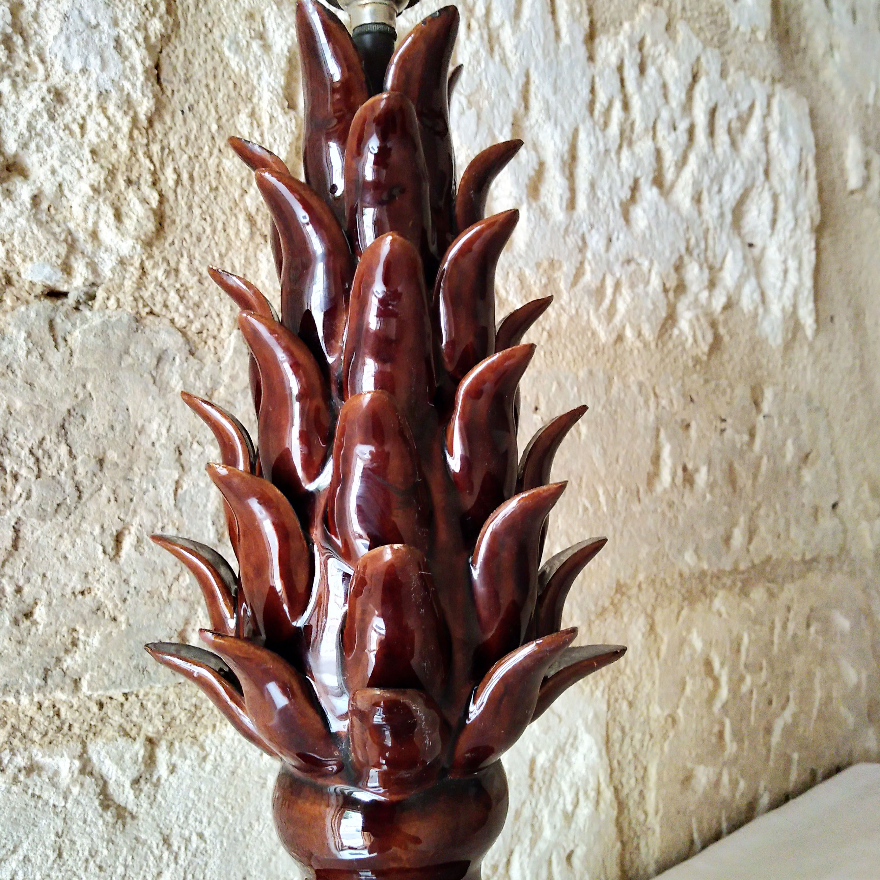 Manises ceramic cob lamp foot 1960