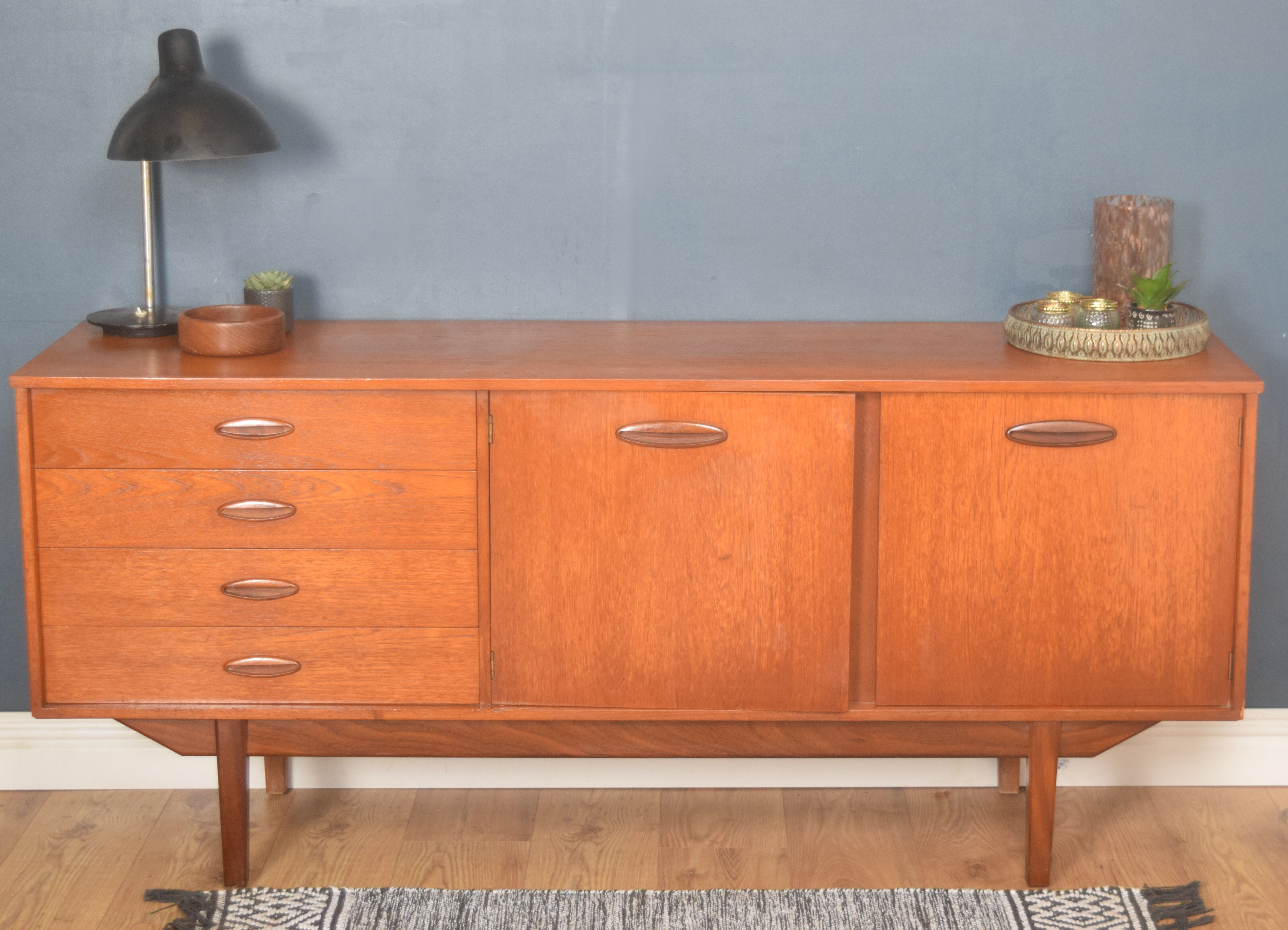 Restored Retro 1960s Homeworthy Teak Sideboard