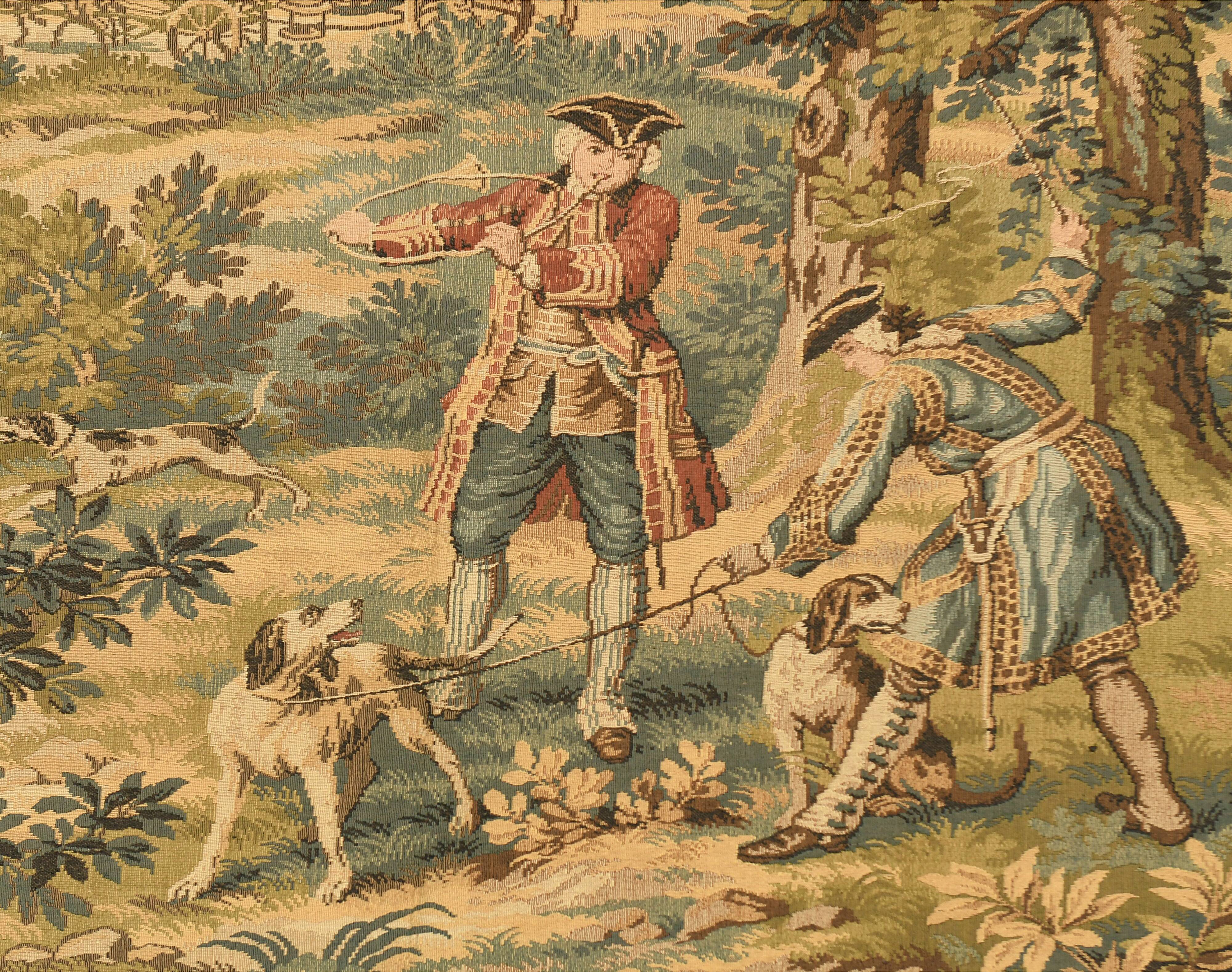 Tapestry depicting a hunting scene