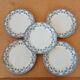 Five old plates of Sarreguemines