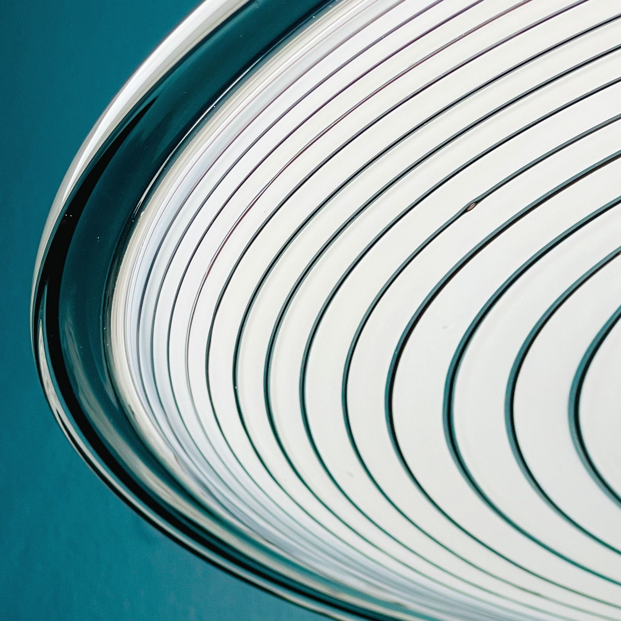 Classic swirl Murano glass pendant lamp Italy 1970s
