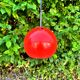 Orange metal eye ball pendant light by LITA vintage 1970