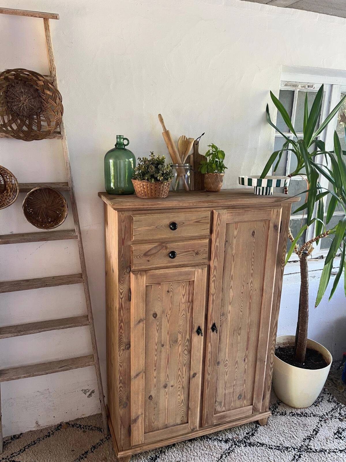 English pine wardrobe, vintage wardrobe