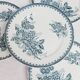 Set of 4 flat plates, iron earth, Société Amandinoise, Margot