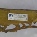 Italian Vintage Brass Coffee Table With Marble by Orsenigo, 1960s