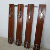 vintage wooden wall coat rack / 8 suspension pointsvintage