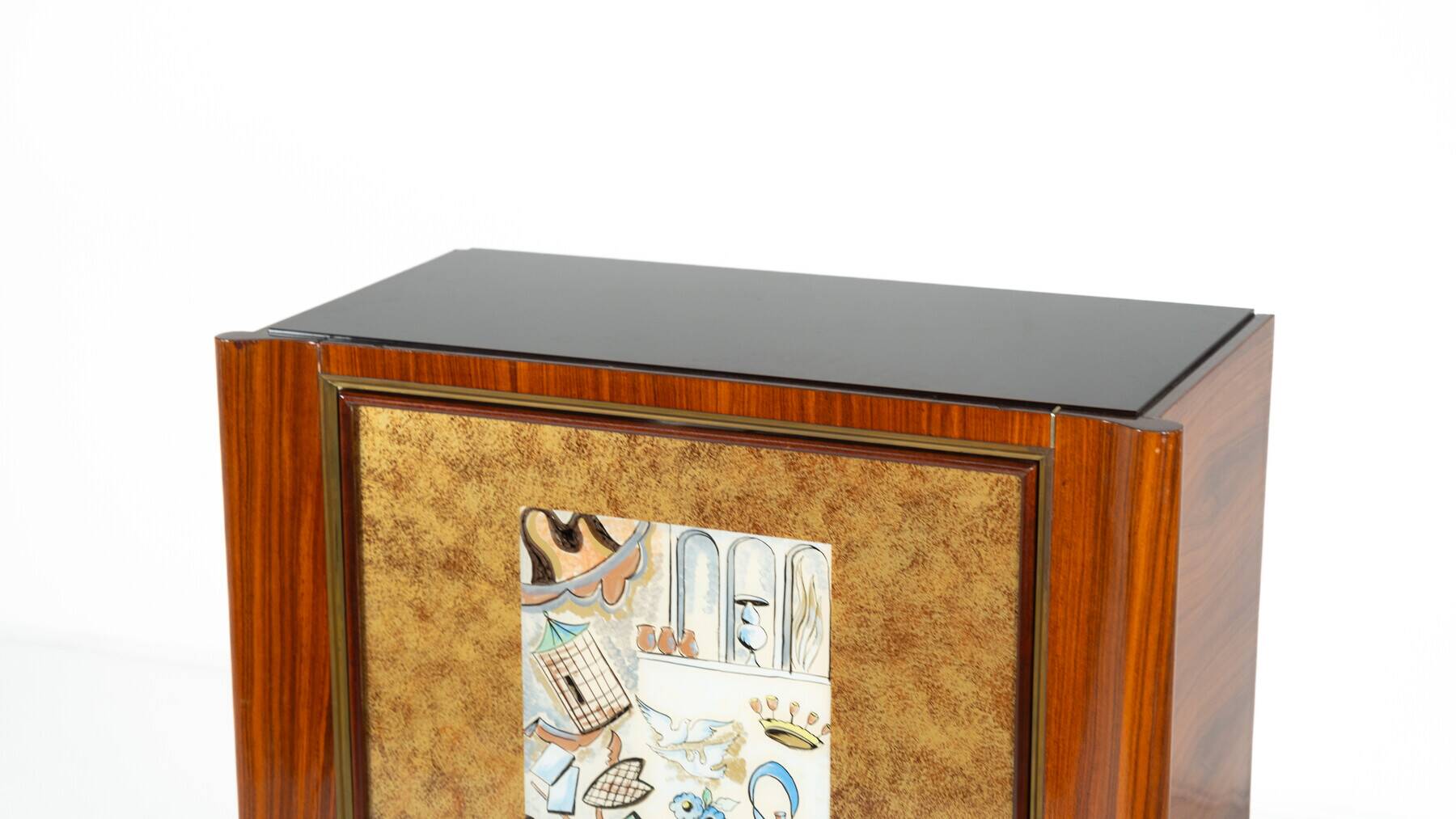 Mid-century modern bar cabinet by Paolo Buffa, 1950s.