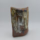 Enamelled sandstone vase