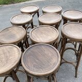 Set of 10 vintage bar stools