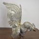 Pair of silver brass roosters